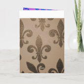 Pink Fleur DE Lis Happy Verjaardag Kaart (Achterkant)