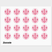 Pink Fleur de lis sticker (Vel)