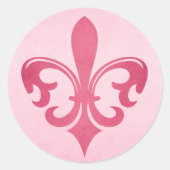 Pink Fleur de lis sticker (Voorkant)