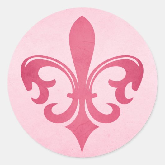 Pink Fleur de lis sticker (Voorkant)