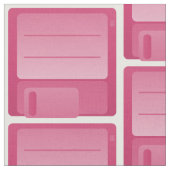 Pink Floppy Disk Pattern Fabric Stof (Close Up)