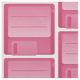 Pink Floppy Disk Pattern Fabric Stof