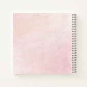 Pink Floral 15th Birthday Script Party Gastboek Notitieboek (Achterkant)