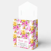 Pink Floral 25th Wedding Anniversary  Bedankdoosjes (Geopend)