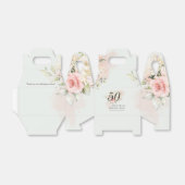 Pink Floral 50th Birthday Any Age Greenery Party Bedankdoosjes (Uitgevouwen)