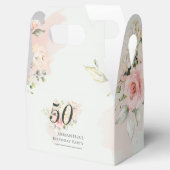 Pink Floral 50th Birthday Any Age Greenery Party Bedankdoosjes (Geopend)