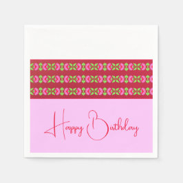 Pink Floral Accented Elegant Servet