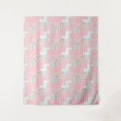 Pink Floral Aesthetic Tapestry | Romantic Wall Dec Wandkleed (Voorkant)
