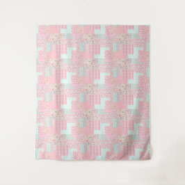 Pink Floral Aesthetic Tapestry | Romantic Wall Dec Wandkleed