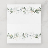 Pink Floral Airy Greenery Marble Table Number Plaatskaartje (Binnenkant ongevouwen)