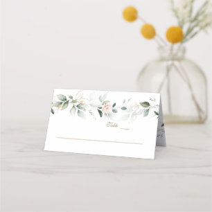 Pink Floral Airy Greenery Marble Table Number Plaatskaartje