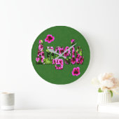 Pink Floral Angela Name Logo, Grote Klok (Huis)