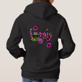 Pink Floral Angela Name Logo, Hoodie (Achterkant)