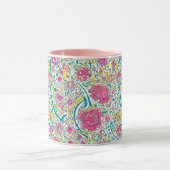 Pink Floral Arabic Pattern Mok (Midden)