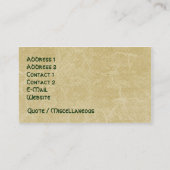 Pink Floral Art Noveau Visitekaartje (Achterkant)