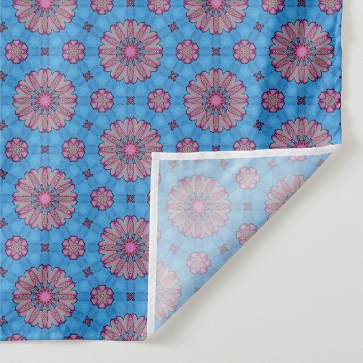 Pink Floral Art Wandkleed (Detail)