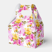 Pink Floral Baby in Bloom Baby Shower Bedankdoosjes (Achterkant)