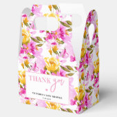 Pink Floral Baby in Bloom Baby Shower Bedankdoosjes (Geopend)