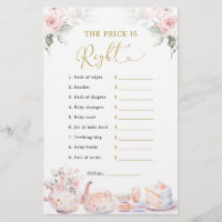 Pink Floral Baby Party Raad dat de prijs goed is