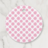 Pink Floral Baby Shower Bedankjes Labels (Achterkant)