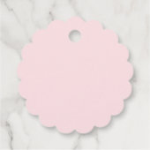 Pink Floral Baby Shower Bedankjes Labels (Achterkant)