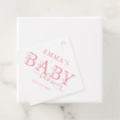 Pink Floral Baby Shower | Elegant Wildflower Bedankjes Labels (In situ)