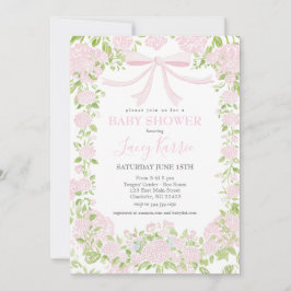 Pink Floral Baby Shower Invitation,  Kaart