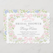 Pink Floral Baby Shower Invitation,  Kaart (Voorkant / Achterkant)