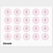 Pink Floral Baby Shower  Ronde Sticker (Vel)