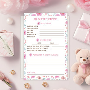 Pink Floral Baby voorspellingen en advies Briefpapier