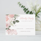 Pink Floral Ballet Bat Mitzvah RSVP (Staand voorkant)