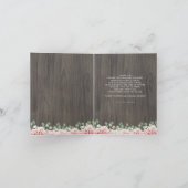 Pink Floral Balloon Baby shower dank u Bedankkaart (Binnen)