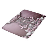 Pink Floral Bath Mat (Gekanteld)
