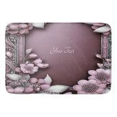 Pink Floral Bath Mat (Voorkant)