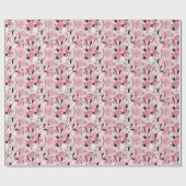 Pink Floral Beauty Products Patroon Cadeaupapier (Vlak)