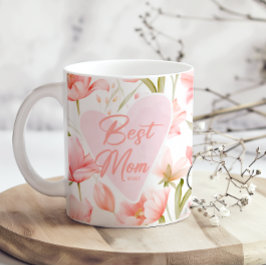 Pink Floral Best Mom Ever Mothers Day Coffee Mug Koffiemok