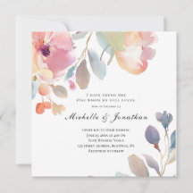 Pink Floral Bible Verse Christian Wedding