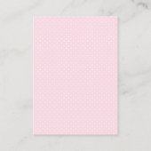 Pink Floral Bird Baby Shower Diaper Raffle Informatiekaartje (Achterkant)