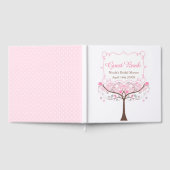 Pink Floral Bird Bridal Shower  Gastenboek (Volledig)