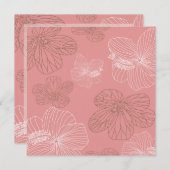 Pink Floral Birthday Kaart (Voorkant / Achterkant)