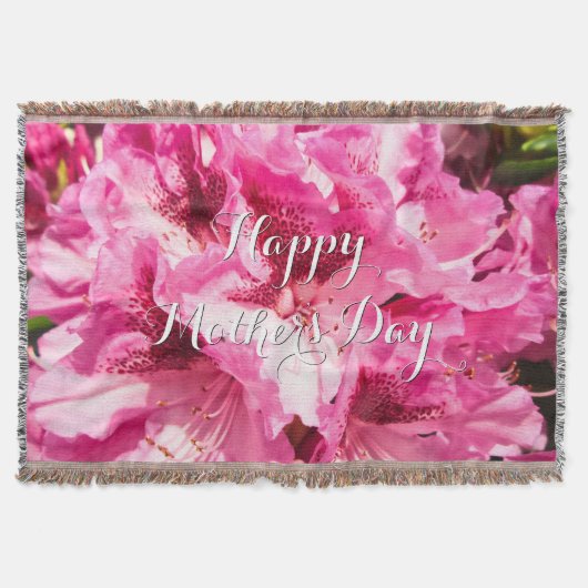 Pink Floral Bliss - Gepersonaliseerde Moederdag Deken (Voorkant)