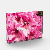 Pink Floral Bliss - Gepersonaliseerde Moederdag Fotoblokken (Links)