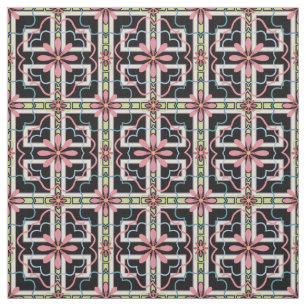 Pink Floral Block Herhaalt patroon Stof