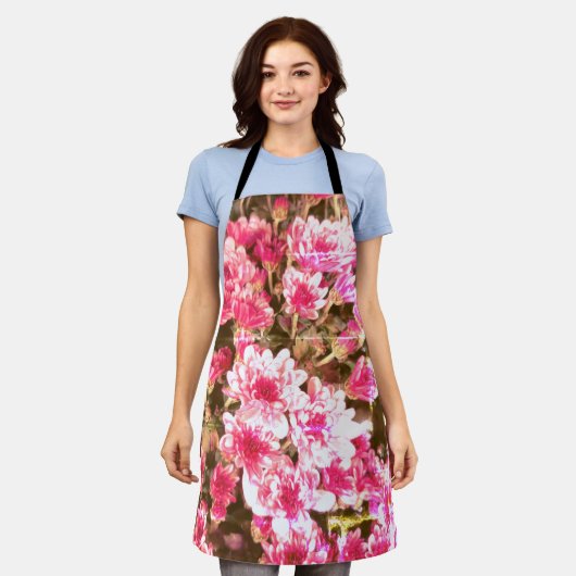 Pink Floral Bloom Pattern Design Schort (Gedragen)