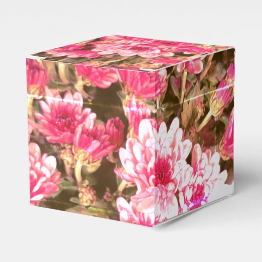 Pink Floral Bloom Pattern – Soft Botanical Design Bedankdoosjes (Voorkant Zijde)
