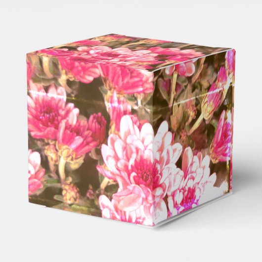 Pink Floral Bloom Pattern – Soft Botanical Design Bedankdoosjes (Achterkant)