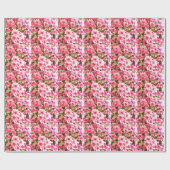 Pink Floral Bloom Pattern – Soft Botanical Design Cadeaupapier (Vlak)