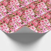 Pink Floral Bloom Pattern – Soft Botanical Design Cadeaupapier (Hoek)
