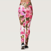 Pink Floral Bloom Pattern – Soft Botanical Design Leggings (Achterkant)