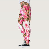 Pink Floral Bloom Pattern – Soft Botanical Design Leggings (Links)